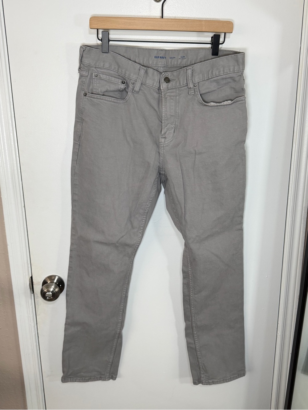 Old Navy Slim Straight Jeans - Gray - 34x30